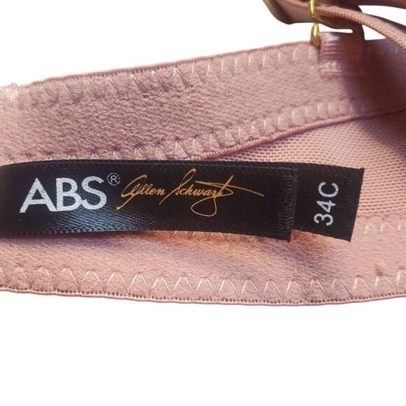 2 A.B.S. By Allen Schwartz Convertible Lightly Molded Bras Size 34C. Dusty Rose - Picture 5 of 9